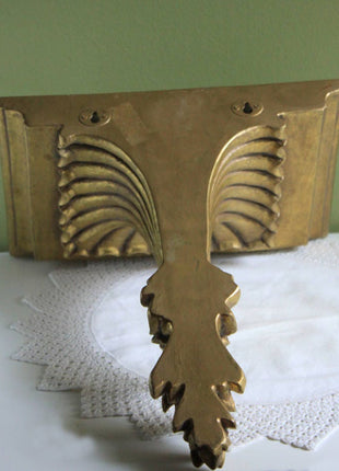 Wall Hanging Display Shelf. Gold Ornate Shelf for Displaying Collectibles or Plants. Shelf Ready to Hang.