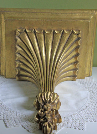 Wall Hanging Display Shelf. Gold Ornate Shelf for Displaying Collectibles or Plants. Shelf Ready to Hang.