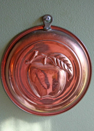 Copper Mold with Embossed Strawberries Decorative Wall Hanging