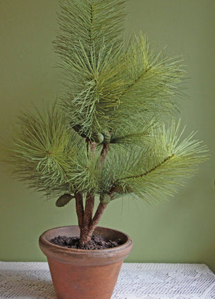 Artificial Pine Tree in Terra Cotta Pot with Cones