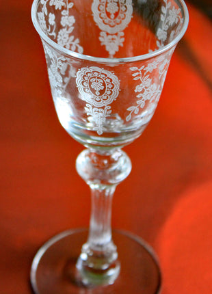 Cambridge Rose Point Crystal Glasses - Set of 5