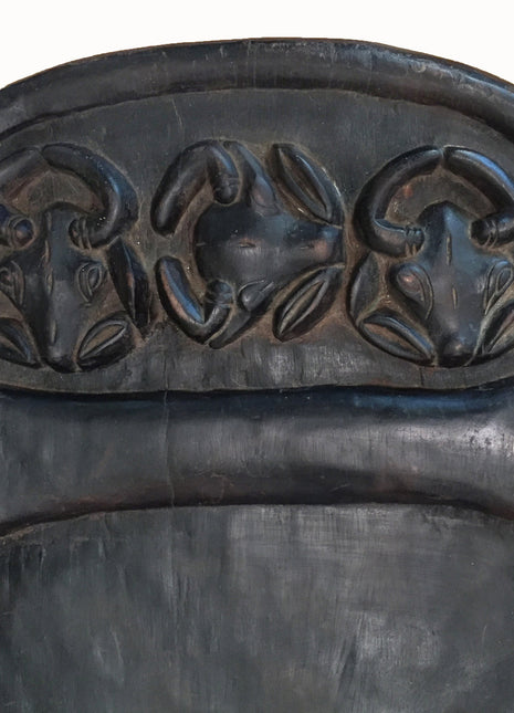 African Bed. Royal Bamileke Art Bed Carved from One Piece of Wood. Ceremonial Bed.