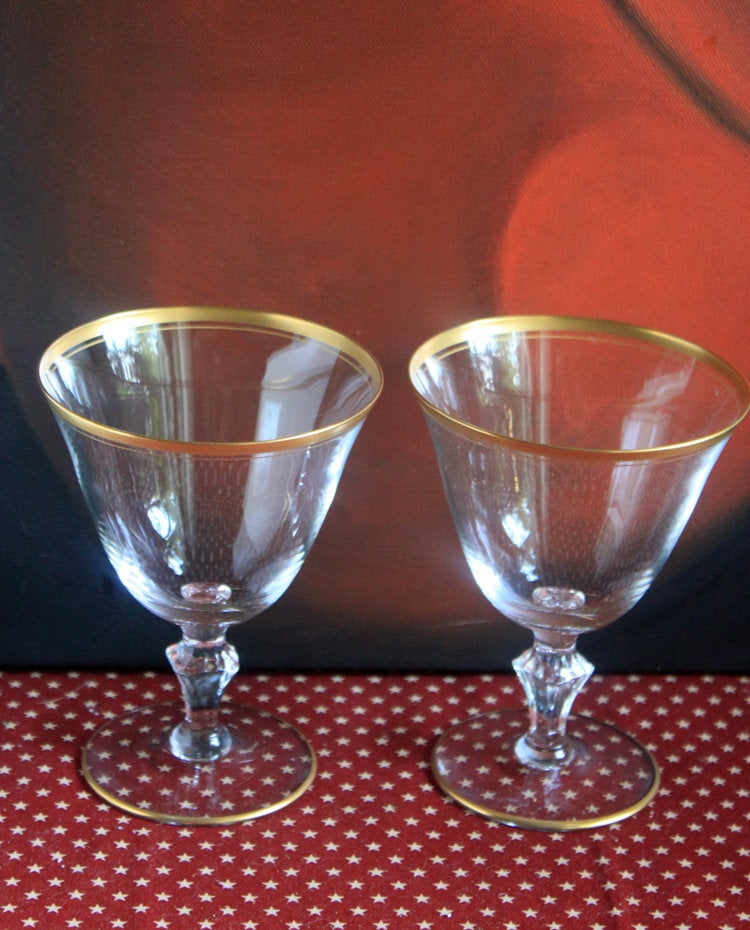 Beautiful Set of 6 Crystal Water Goblets “Fascination” By Cristal