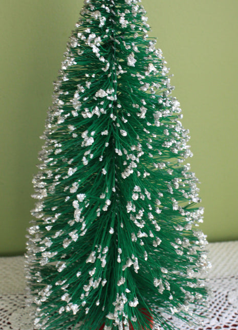 Wire Tree on Wooden Base - Christmas Village Element