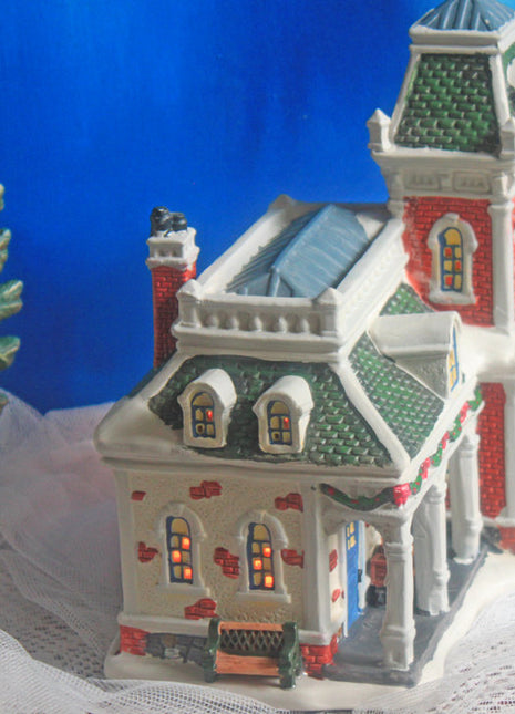 Christmas Village House Potterville Train Station