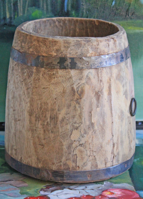 Antique Barrel or Cask, Hand Made Vat for Rustic Home Decor