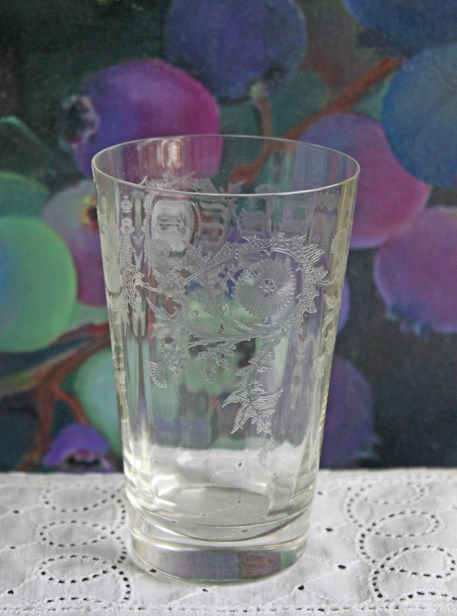 Etched Juice Glasses Set of Four 
