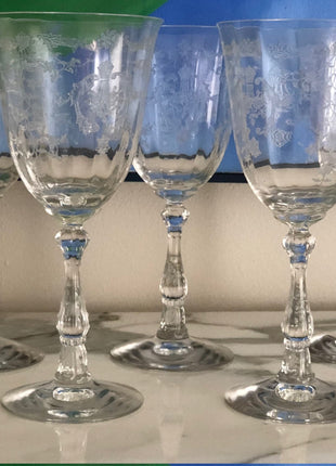 Set of 2 Crystal Footed Ice Tea Glasses
