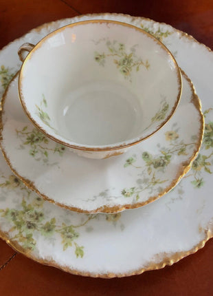 Antique Haviland Limoges Cup and Saucer Made of Thin Porcelain