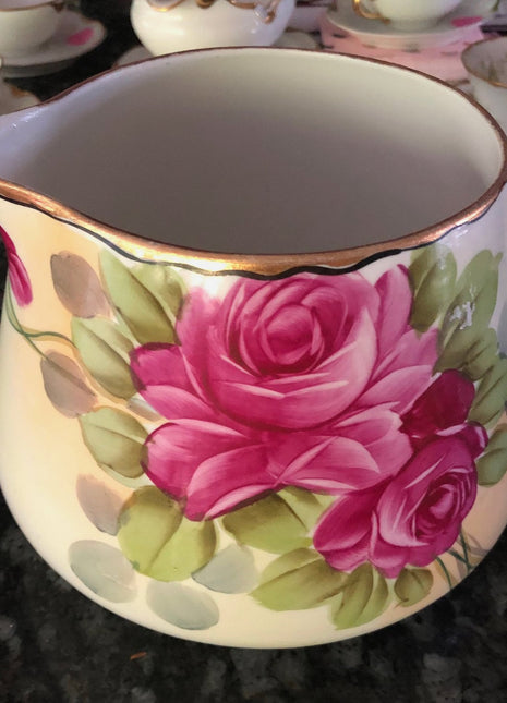 Pitcher by Nippon. Hand Painted Pitcher Made in Japan.