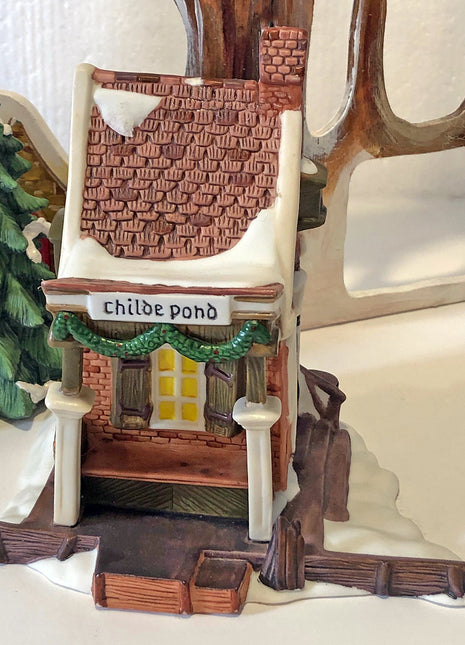 Childe Pond by Department 56. Dickens Series 1988.