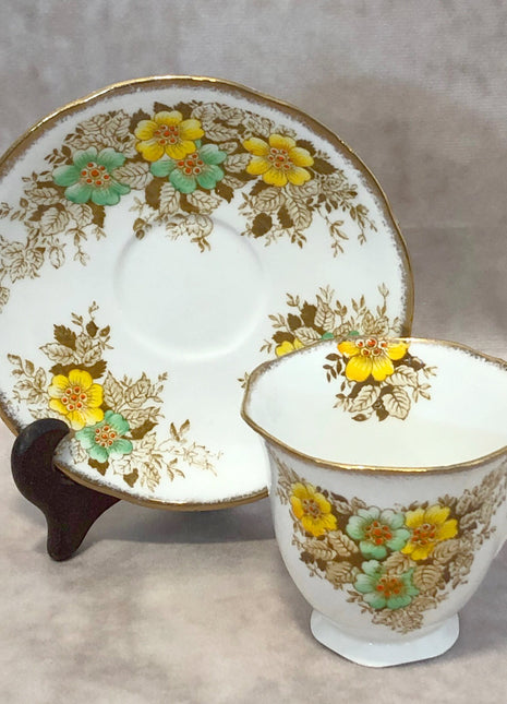 Antique Cup and Saucer by Melba China Co. Fine Grade Tea Set Made in England.