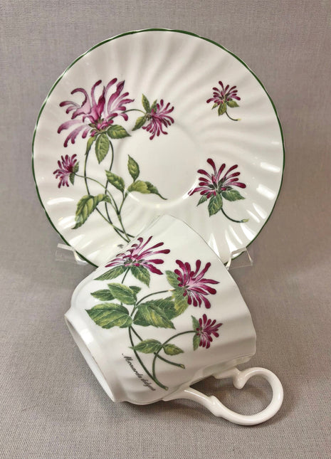 Tea Cup with Saucer by Staffordshire , Royal Patrician. Floral Pattern. Made in England.