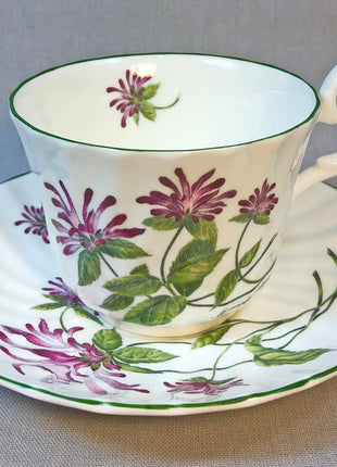 Tea Cup with Saucer by Staffordshire , Royal Patrician. Floral Pattern. Made in England.