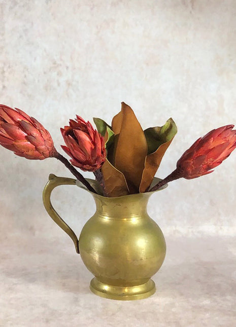 Vintage Brass Pitcher / Brass Vase / Rustic Home Decoration.