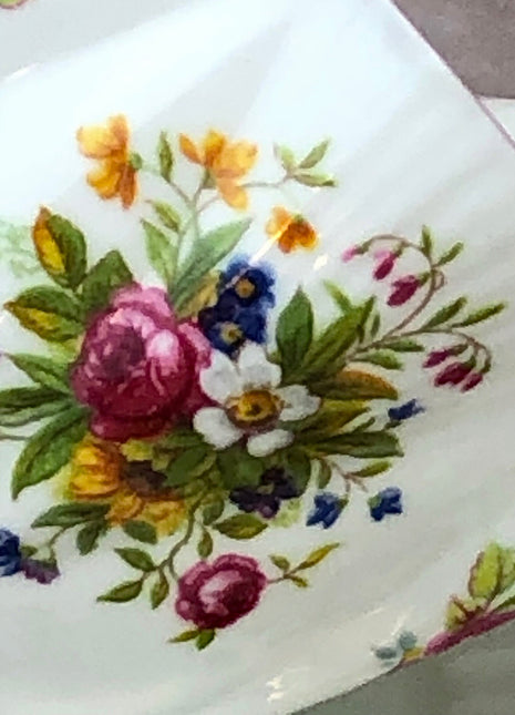 Shelley Cup and Saucer with Floral Pattern. Bone China Made in England.
