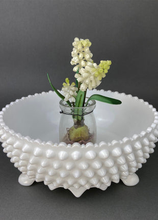 Vintage Milk Glass Bowl. Serving Dish with Reticulated Rim. Open Lace White Table Centerpiece. Collectibles. Replacements.