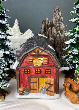 Christmas Village Accessories. Illuminated Petersen's Market. Christmas Valley.