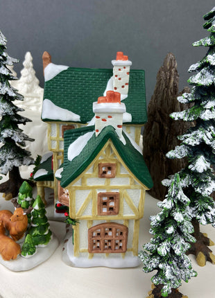 Christmas Village Accessories. Illuminated Petersen's Market. Christmas Valley.