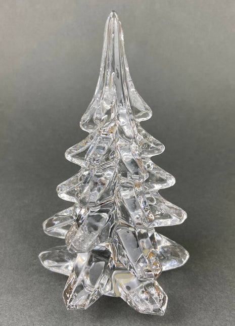 Crystal Clear Christmas Tree.  Hand Crafted Crystal Pine Tree.  Made in Taiwan. Stylish Table and Holiday Decor.