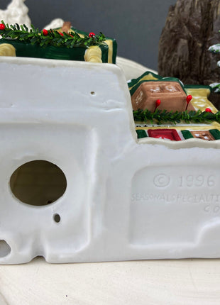 Christmas Village Accessories. Illuminated Petersen's Market. Christmas Valley.