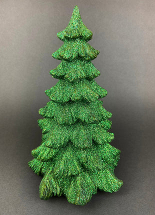 Christmas Village Accessories. Fluffy, Snow Covered Pine Tree. Large Spruce Decoration. Holiday Decor.