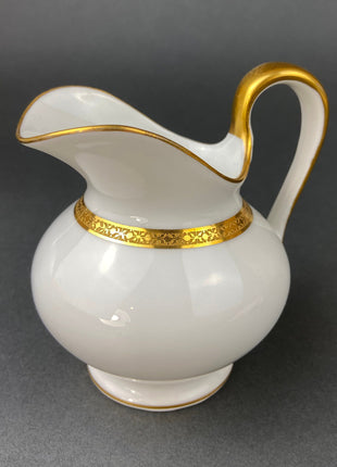 Antique Limoges Porcelain Tea Cup. Wedding Band Cup and Saucer. Finest Porcelain by Haviland, France.