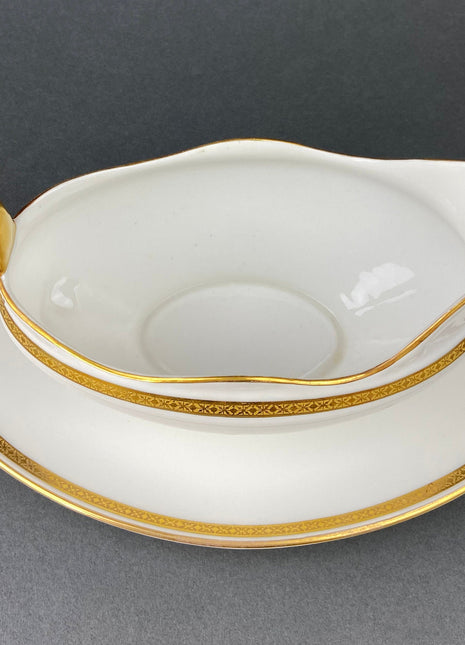 Antique Limoges Porcelain Tureen. Wedding Band China. Soup Serving Dish. Finest Porcelain by Haviland, France