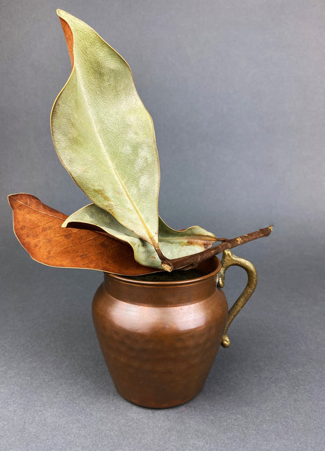 Vintage Copper Hand Hammered Container/Vase. Hand Pounded in Turkey, Rustic Home Decor.