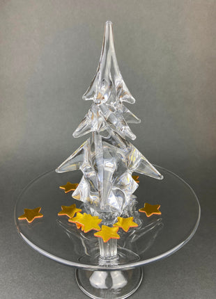 Crystal Christmas Tree by Enesco. Hand Crafted Glass Pine Tree. Stylish Table and Holiday Decor.