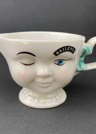 Bailey's Irish Cream Cups. Set of Five Vintage Winking Face Cups. Helen Hunt for LA Youth Network.