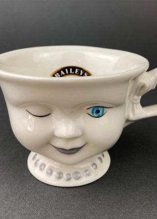 Bailey's Irish Cream Cups. Set of Five Vintage Winking Face Cups. Helen Hunt for LA Youth Network.