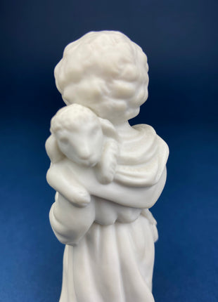 Vintage Avon Nativity Figurine. Shephard Boy. White, Bisque Porcelain. Avon Nativity Collectibles. Christmas Decor. Replacements.
