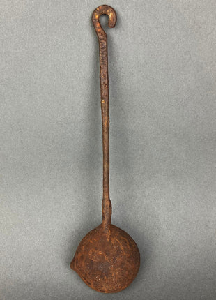 Vintage Iron Ladle/Spoon.  Lead Spoon.  Rustic Kitchen Decor. Collectible.