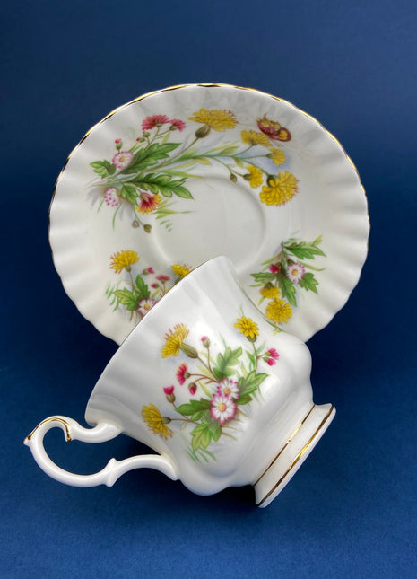 Vintage Tea/Coffee Cup and Saucer. Royal Albert Country Life Series . Fine Bone China Made in England.