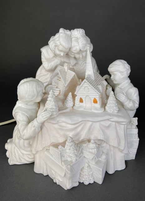 Christma Accessories by Dept. 56. Family Tradition Winter Silhouette. Illuminated White Porcelain. Incredible Detail All Around.