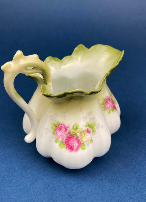 Antique Porcelain Creamer. German, Hand Painted, Art Nouveau Creamer. Gift for Her. Fine Table Decor.