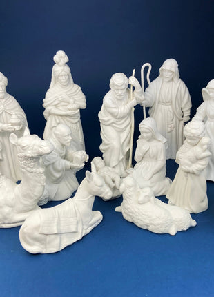Vintage Avon Nativity Figurine. Shephard Boy. White, Bisque Porcelain. Avon Nativity Collectibles. Christmas Decor. Replacements.