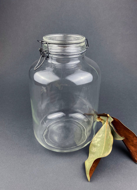 Large Hermetic Jar. Ermettico FV Control. Glass Storage Jar Made in Italy. Gift for Mom. Gift for Chef in the House.