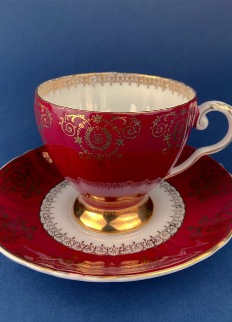 Vintage Tea/Coffee Cup and Saucer. Royal Grafton. Fine Bone China Made in England.