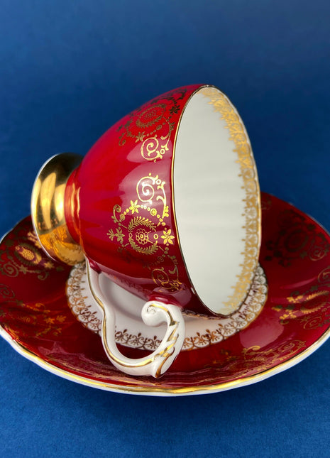 Vintage Tea/Coffee Cup and Saucer. Royal Grafton. Fine Bone China Made in England.