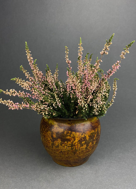 Vintage Brass, Hand Hammered Flower Pot/Vase. Hand Pounded Container. Rustic Home Decor. In House Herb Garden.