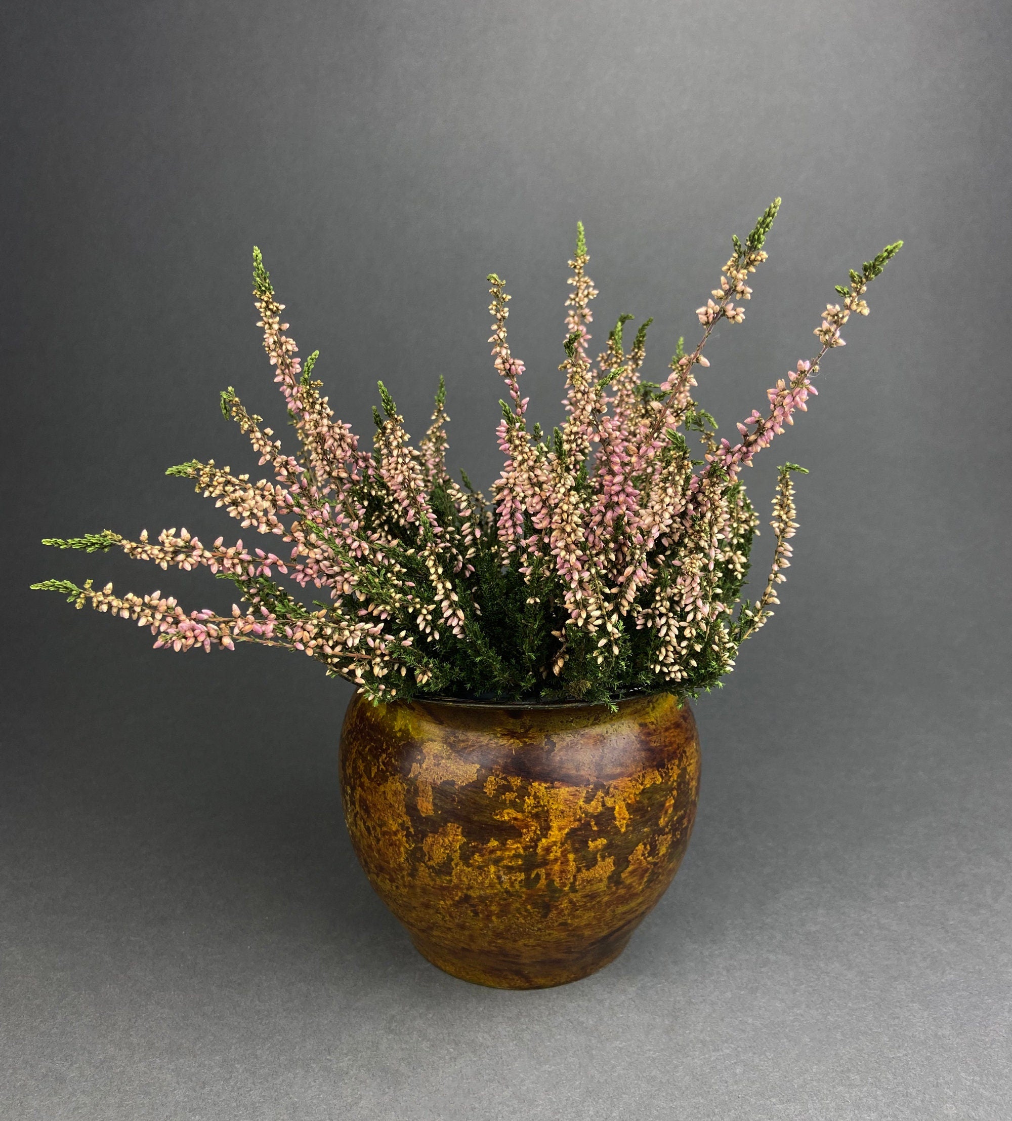 small brass plant pot Vintage Hand Hammered Brass Flower Pot Vase, Rustic Decor