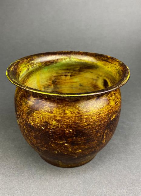 Vintage Brass, Hand Hammered Flower Pot/Vase. Hand Pounded Container. Rustic Home Decor. In House Herb Garden.