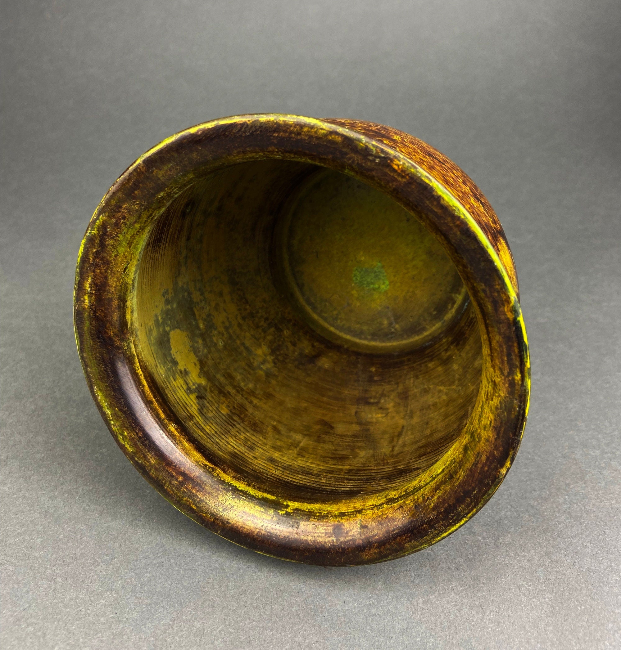 hammered brass plant pot Vintage Hand Hammered Brass Flower Pot Vase, Rustic Decor