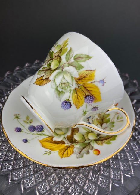 Duchess Tea Cup and Saucer. Autumn Motif Fine Bone China. Made in England. Collectibles. Replacements.