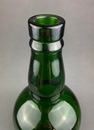 Vintage Large Green Bottle.  Oversized Collectible Glass Bottle. Berry Bros & Rudd,  London England.  Store Display. Rustic Home Decor.