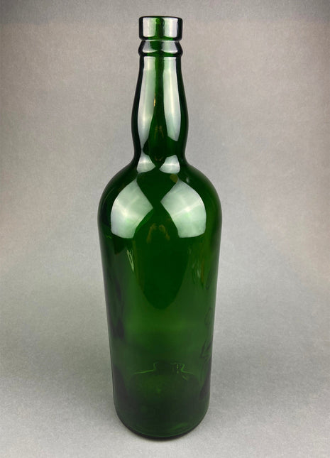 Vintage Large Green Bottle.  Oversized Collectible Glass Bottle. Berry Bros & Rudd,  London England.  Store Display. Rustic Home Decor.