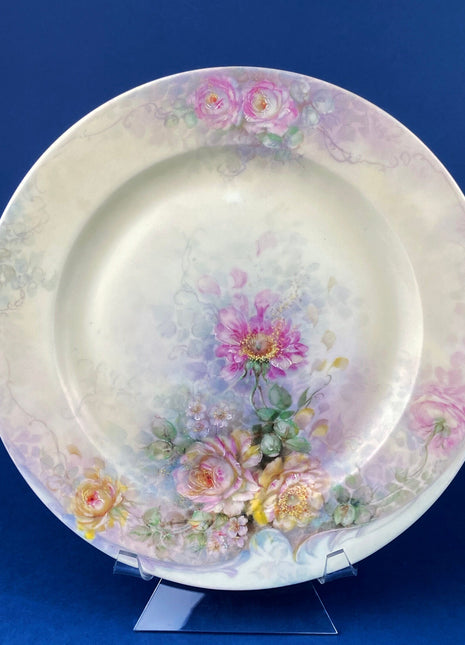 Vintage Hand Painted Plate. Decorative Plate with Floral Motif. Signed by the Artist. Collectable. Gift for Mom. Gift for Her.