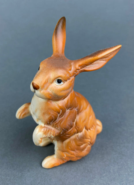 Vintage Bunny Figurines. Pair of Hand Painted Porcelain Rabbits. Spring / Easter Celebration. Collectible Bunnies.